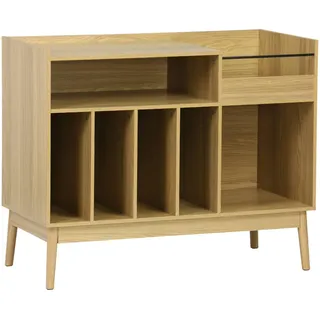 sweeek Vintage-Möbel für Schallplatten mit Holzdekor, - sweeek