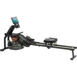 Christopeit Sport® »Wasserrudergerät Garda«, (Kinomap-App kompatibel), Rudermaschine, schwarz