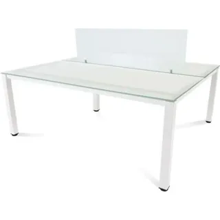 Rocada Trennwand 40x136cm Glas (Doppeltische Melaminplatte)