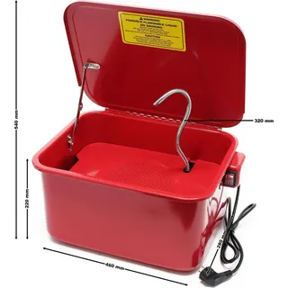 Wiltec Teilewaschgerät 13L Stahl 470x360x250mm Teilereiniger mit Pumpe inkl Kleinteilewanne Teilewaschbecken Teilewäscher Waschbecken