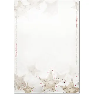 SIGEL DP250 Weihnachtsbriefpapier A4, 25 Blatt, mit Rotprägung "Christmas Timber", Briefpapier Weihnachten, aus nachhaltigem Papier für Weihnachtspost, Angebote, Einladung, Menükarte