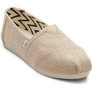 TOMS Damen Alpargata Heritage Canvas Flacher Slipper, Natürlich Ungefärbt, 38.5 EU