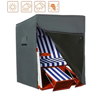 Hentex Schutzhülle Strandkorb, Strandkorb Schutzhülle, atmungsaktive Hülle für optimalen Schutz 150x100Dx140/165H cm