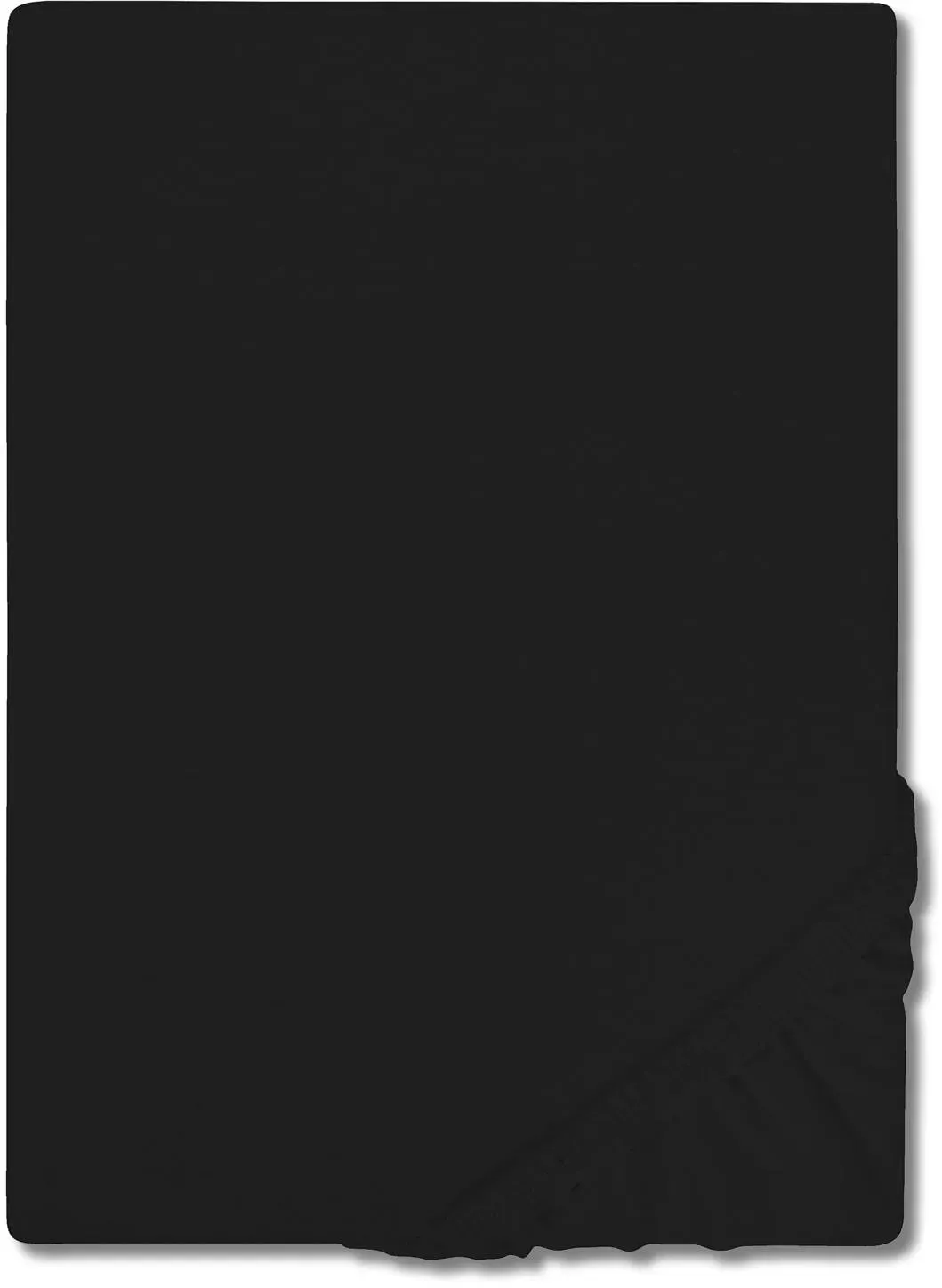 CloudComfort Basic Spannbettlaken Jersey-Stretch schwarz 90 x 190 - 100 x 200 cm