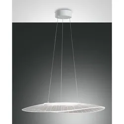 Fabas Luce LED Pendelleuchte VELA inkl. SMART LUCE, 78 x 55cm, 40W 3000K 5400lm, Metall / Acryl, dimmbar, weiß FAB-3625-45-102-01
