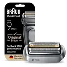 Braun Scherkopf 96M Ersatzscherteil, silber, für Braun Rasierer Series 9 Pro und Series 9