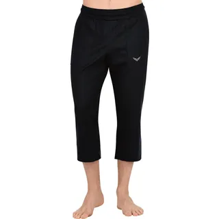 TRIGEMA Jerseyhose TRIGEMA "TRIGEMA 3/4 Freizeithose", Herren, Gr. L, US-Größen, schwarz, 100% Baumwolle, Basic, Hosen