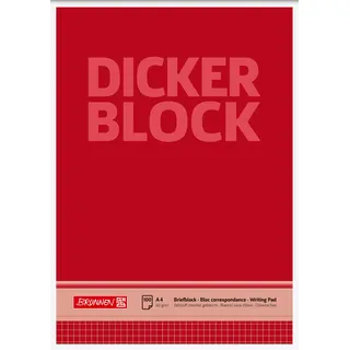 Brunnen Briefblock / Schreibblock / Der dicke Block A4 kariert, 100 Blatt,