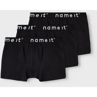 NAME IT Jungen Nkmboxer 3p Noos Unterhose, Schwarz, 146-152 EU - 146-152