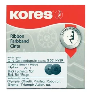 KORES Farbband Gr. 1 schwarz/rot