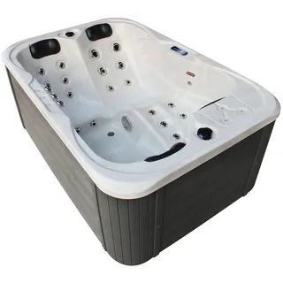 Tronitechnik Outdoor Whirlpool Spa Tino Pro Isolierung Weiss Marmoriert 195Cm X 127Cm Heizung Hydromassagezwei Pumpen