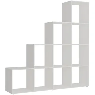 Vicco Treppenregal Aramis Weiß, 138 x 143 cm, 10 Fächer