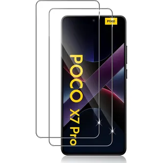 Datree 2 Stück Schutzfolie für Xiaomi Poco F7 Pro/F7 Ultra /X7 Pro/Mi 14T/Mi 14T Pro für Panzerglas,9H Härte Schutzglas, Anti-Kratz, Anti-Bläschen Displayschutzfolien,HD Klar Schutzfolie