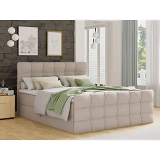 Sofnet Boxbett, Beige, (Inari 22), 140 x 200 cm, Schlafzimmer, Betten, Boxspringbetten