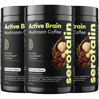 serotalin Active Brain Mushroom Coffee - 3 x 180g Dose