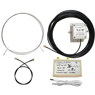 Boddceto -30+ Plus 0,5-30 MHz Ring-Aktiv-Empfangsantenne SDR-Loop-Antenne Geräuscharm Mittelkurzwellenradio Kurzwelle Langlebig Einfache Installation Einfach zu Verwenden (BNC)