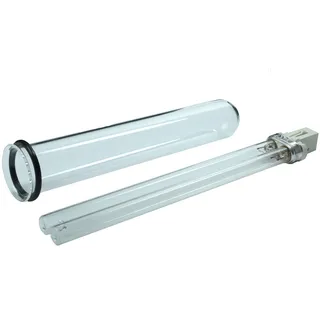 Wacredo UVC Ersatzlampe 11 Watt + Quarzglas für Oase Filtomatic CWS 3000/7000 inkl. Dichtungsring Komplettset Wasseraufbereitung | Filter | Wasserklärer | Leuchtmittel | UVC Gerät