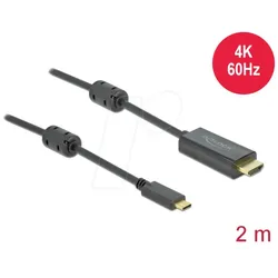 DELOCK 85970 - Kabel, USB-C > HDMI, 4K 60Hz, aktiv, DP Alt, St./St. 2 m