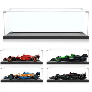ICUANUTY Acryl Vitrine für Lego Technic Ferrari SF-24 F1 Rennauto 42207,42206,42171,42141,42228 Staubgeschützte Aufbewahrung und Organisation Vitrine für Lego Vitrine, 68X30X17cm (Nur Display Case)