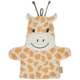 Sterntaler Waschlappen Giraffe Kaya – Waschhandschuh aus weicher, saugfähiger Baumwolle – mit gesticktem Gesicht - fröhlicher Badespaß für Babys und Kleinkinder - pflegeleicht, ab Geburt, sandfarben
