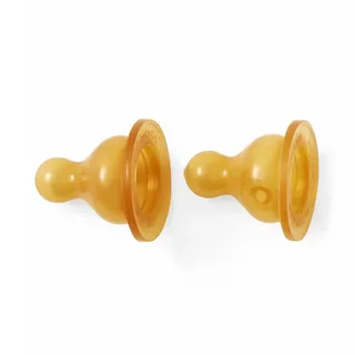Hevea Trinksauger für Babyfläschchen Naturkautschuk) Set 3-24 Monate 2 St