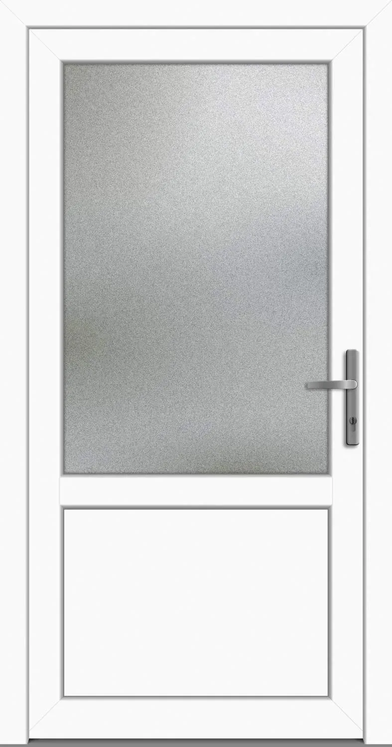 Kunststoff-Aluminium Nebeneingangstür nach Maß "CELINE-Q" 71 mm Weiß RAL 9016 beidseitig innen öffnend DIN rechts