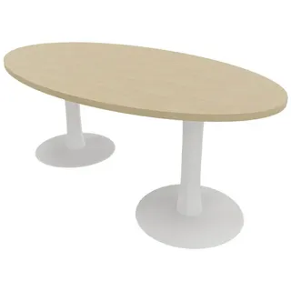 Quadrifoglio Konferenztisch Idea+ eiche oval, 200,0 x 110,0 x 74,0 cm