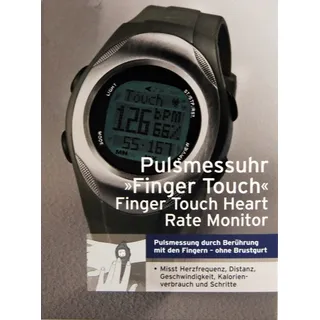 Pulsmessuhr Finger Touch Schrittzähler Fitnessuhr Fitnesstracker NEU