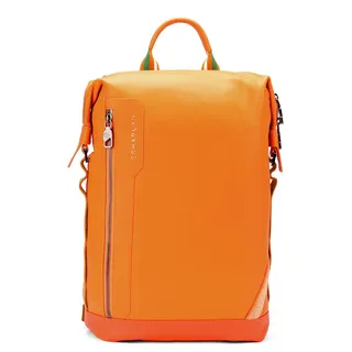 SCHARLAU Slackline RONJA Leder Rucksack für 13" Laptopfach Orange