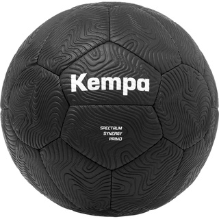 Kempa Spectrum Synergy Primo Black&White Handball Trainings- und Spielball mit einzigartiger 30-Panel-Konstruktion - für Jede Altersklasse geeignet - schwarz - Größe 1