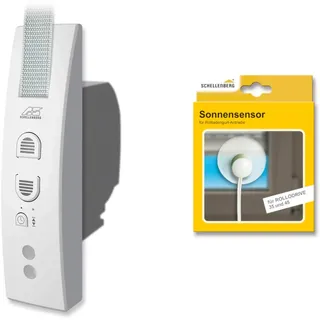 Schellenberg 22745 Elektrischer Gurtwickler RolloDrive 45 + Sonnensensor 22746, System Maxi für 23 mm Gurtbreite, Rolladenantrieb