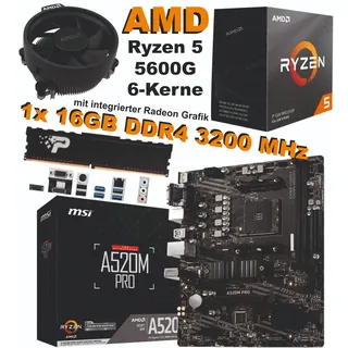 Bundle AMD Ryzen 5 5600G Aufrüstkit MSI A520M Pro + 1x 16GB RAM 3200MHz RAM Neu