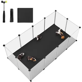 Songmics Kleintiergehege 125 x 63 x 42 cm weiß
