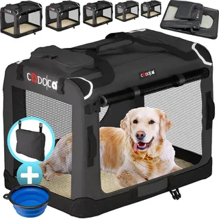 CADOCA Tiertransportbox XXL 90 x 60 x 66 cm Anthrazit