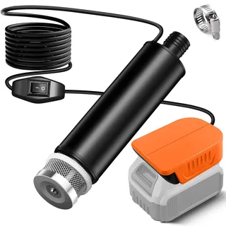 Tauchpumpe für Dewalt 20V/60V Akku, Mini-Wasserpumpe, Absaugpumpe,Poolpumpen für Keller,Pool,Gartenbewässerung, Autowäsche(KEIN Akku)