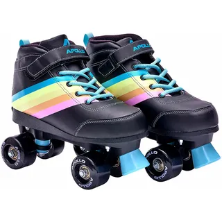 Apollo Disco Roller Soft Boots | Größenverstellbare Kinder Rollschuhe | Bequeme Rollerskates Damen | Rollschuhe Damen & Mädchen in Größen 31-42 | Trendige Roller-Skates für Kids und Erwachsene