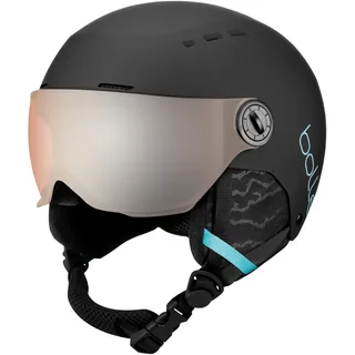 Visor, Black Blue Matte, Orange Gun, Small, Snow Helmets, Unisex, Children