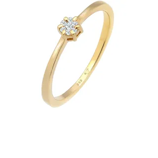 Elli DIAMONDS - Solitär Verlobung Diamant (0.045 ct.) 585 Gelbgold Ringe Damen (329.99 € / )