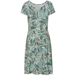 VIVANCE Sommerkleid Damen grün bedruckt Gr.38