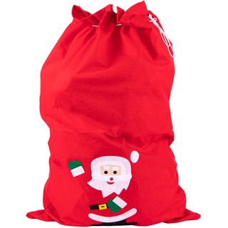 IDENA Weihnachtsdeko, Weihnachtsmann-Sack mit Motiv, 90x60cm