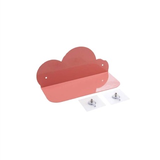 Backbayia Metall Wolke Wandregal ohne Bohren Selbstklebend Bücherregal Schweberegal für Wohnzimmer, Kinderzimmer (Rosa)