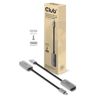 Club 3D USB Type C auf DisplayPort 1.4 8K60Hz Aktiver Adapter 0 cm Grau