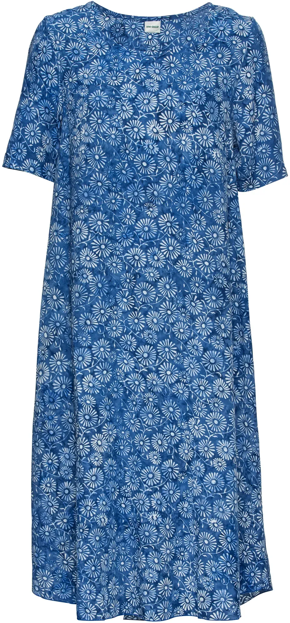Viskose-Kleid, Muster blau, 40