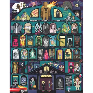 Ridley's 50 Must-Watch Scary Movies Bucket List 1000-piece Puzzle