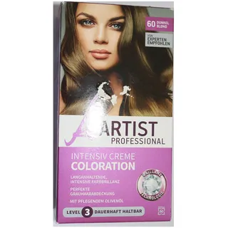 Artist Professional Intensiv Creme Coloration Nr. 60 Dunkelblond Dauerhafte Haarfarbe = 1 Set