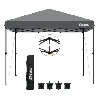 Sekey Faltpavillon 3 x 3 m inkl. 4 Seitenteile Grau