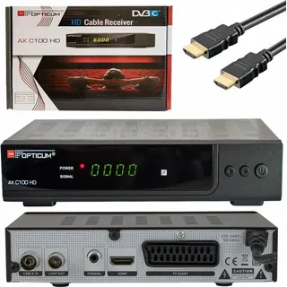 OPTICUM AX C100 HD Digital Kabel Receiver Schwarz HD Receiver PVR Ready - Schwarz
