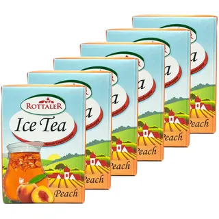 Rottaler 6er Pack Eistee Pfirsich Ice Tea Peach 0.5 Liter mit Schraubverschluss