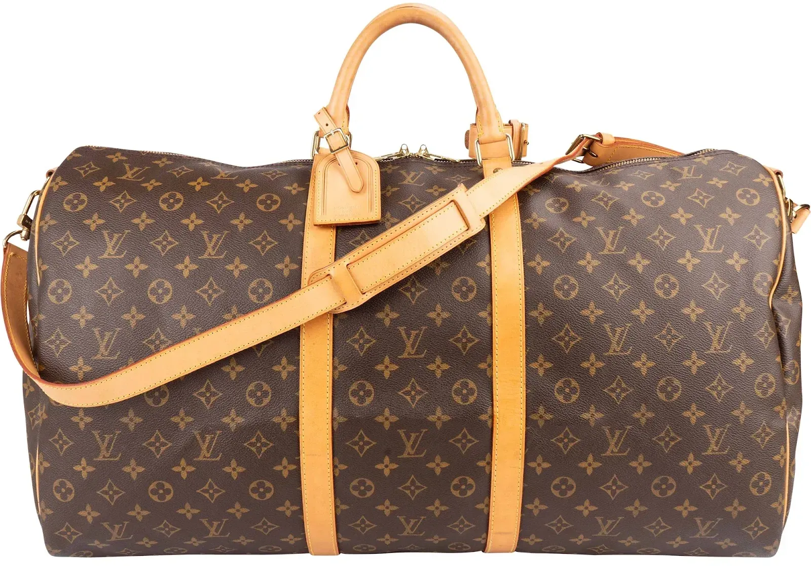 Louis Vuitton Louis Vuitton Monogram Canvas Keepall 60 Bandoulière Travel Bag Koffer24