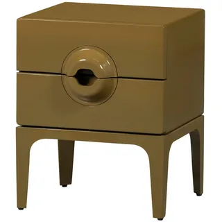 Woood Nachttisch Merge, aus Holz, Honiggelb